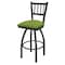 Holland Bar Stool Co 30" Swivel Bar Stool, Pewter Finish, Canter Kiwi Green Seat 81030PW009 - alternate 1
